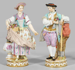 Paar Gärtnerfiguren als Gegenstücke