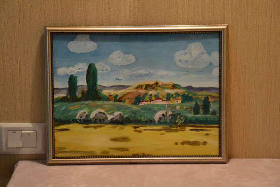 “Оазис в пустыне” Canvas Oil paint Impressionist Landscape painting 2011 - photo 3