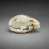 A SUPERB WHITE AND RUSSET JADE `OX AND QILIN` GROUP - photo 3