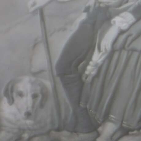Lithophanie "Schäferpaar mit Hund" - Plaue Porzellan Manufaktur - Foto 4