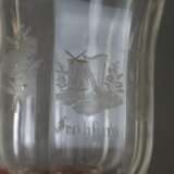 Andenkenglas - 19. Jh./um 1900, farbloses Glas, geschliffen, gl - photo 2