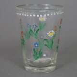 Zwei Gläser - 19. Jh., farbloses Glas, 1x Fußglas, 9-fach facet - фото 3