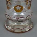 Zwei Glasbecher - um 1900, farbloses Glas, facettiert, geschlif - photo 10