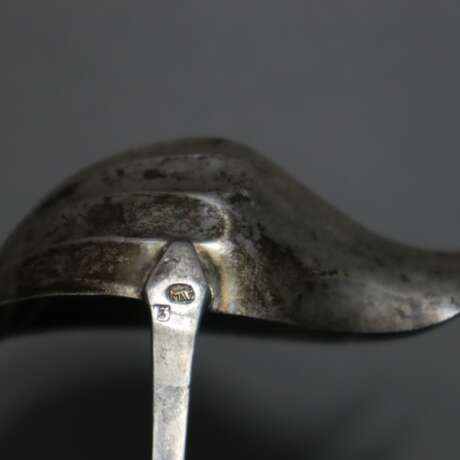 Antike Schöpfkelle in Muschelform - 19. Jh., 13 Lot Silber, pun - photo 5