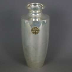 Silber-Vase - Japan, 20. Jh., Massivsilber, sich nach oben erwe