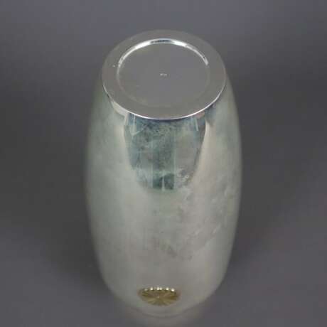Silber-Vase - Japan, 20. Jh., Massivsilber, sich nach oben erwe - Foto 6