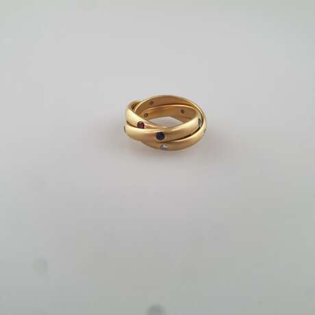 CARTIER-Ring "Trinity"- Gelbgold 750/000, die drei beweglich in - photo 1