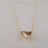 Diamantanhänger an zarter Kette - Gelbgold 750/000, gestempelt, - photo 4