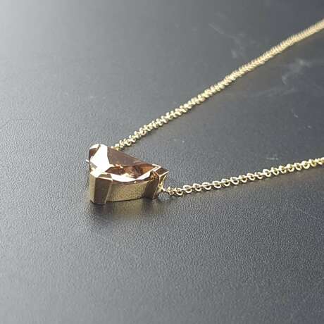 Diamantanhänger an zarter Kette - Gelbgold 750/000, gestempelt, - Foto 9