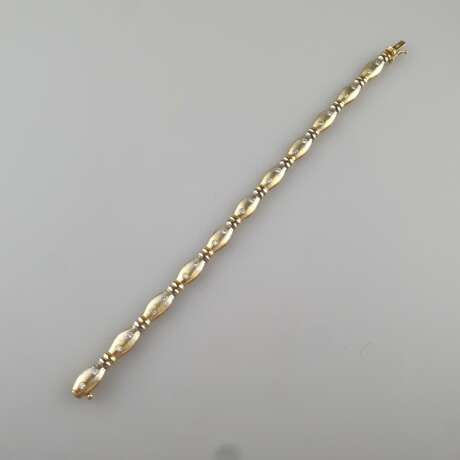 Bicolor-Diamantarmband - Gelb-/Weißgold 585/000 (14 K), gestemp - photo 1