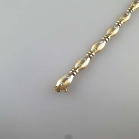 Bicolor-Diamantarmband - Gelb-/Weißgold 585/000 (14 K), gestemp - photo 2