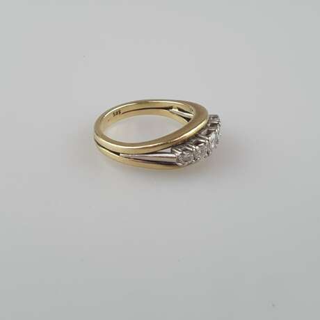 Diamantring - Gelbgold 585/000 (14 K), gestempelt, Ringkopf bes - photo 2