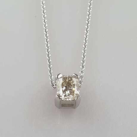 Diamantanhänger von über 1 Karat an zarter Kette - Weißgold 750 - photo 2