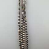 Perlencollier mit Goldschließe - viersträngig, dunkle Perlen vo - фото 3