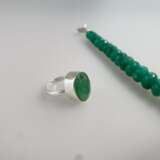 Smaragdset mit Armband und Ring - Sterling Silber 925/000, Armb - photo 5