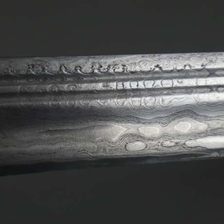 Talwar - Indien, 19.Jh., breite Klinge aus Damaszener Stahl, ge - Foto 4