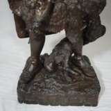 Große Bronzefigur “Junger Jäger mit Beute” - Bronzeskulptur mit - Foto 4