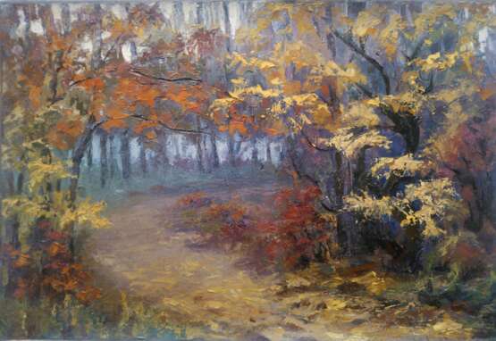 «Осенняя сказка.» Холст Масляные краски Импрессионизм Пейзаж 2013 г. - фото 1