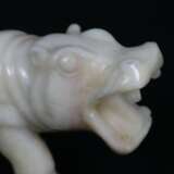 Tierplastik Nilpferd - Alabaster, vollplastische naturalistisch - Foto 3