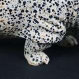 Tierplastik Nilpferd - Dalmatinerstein, geschnitzt, glatt polie - photo 4