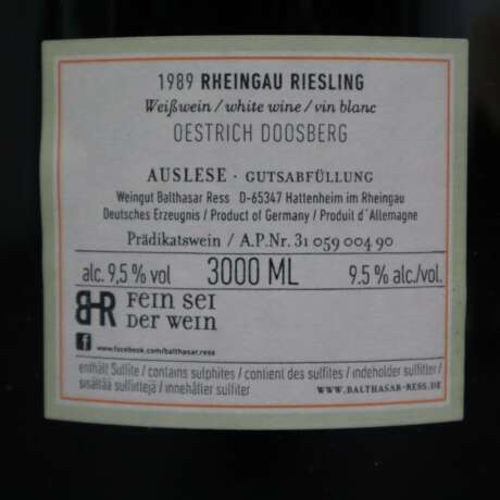 Wein - 1989 Oestrich Doosberg Riesling Auslese (3 l Doppelmagnu - photo 4