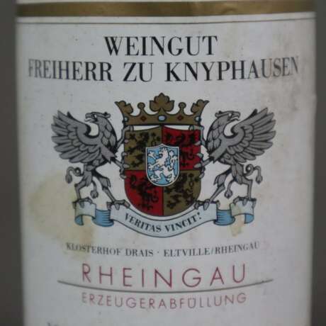 Wein - 3 Flaschen 1989 Erbach Steinmorgen Riesling Beerenausles - Foto 5