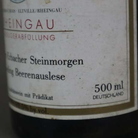 Wein - 3 Flaschen 1989 Erbach Steinmorgen Riesling Beerenausles - Foto 7