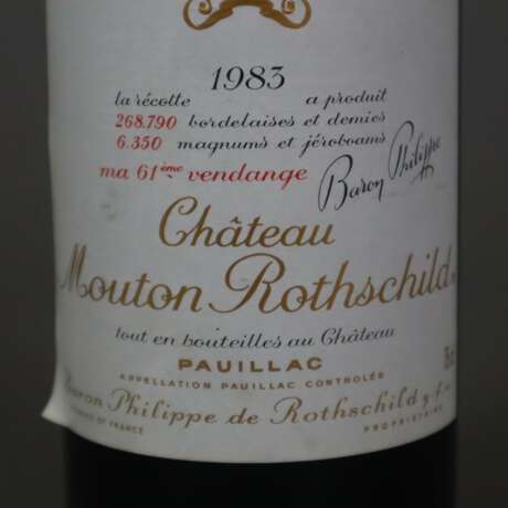 Wein - 1983 Château Mouton Rothschild, Pauillac, France, 75 cl. - Foto 6