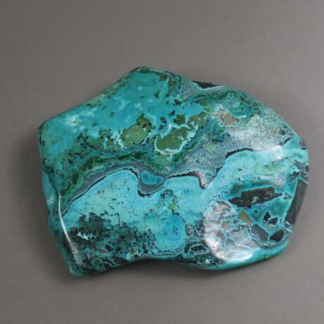 Konvolut Mineralien - 5-tlg, Malachit / Chrysokoll/ Marmor, sch - photo 3