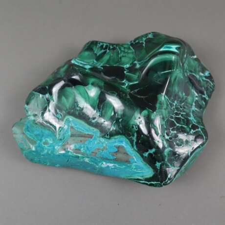 Konvolut Mineralien - 5-tlg, Malachit / Chrysokoll/ Marmor, sch - photo 5