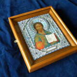 “Icon Lord Almighty in a precious silver frame with enamel.” Ювелирная Мастерская семьи Коваль Enamel Mixed media Renaissance 1875-1900 - photo 4
