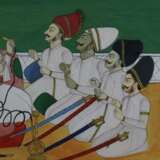 Indische Miniaturmalerei - Gesellige Runde beim Rauchen einer H - фото 4