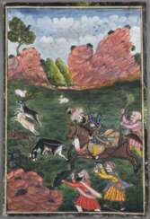 Indische Miniaturmalerei - Indien, wohl ausgehende Mogulzeit, B