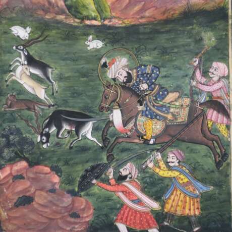 Indische Miniaturmalerei - Indien, wohl ausgehende Mogulzeit, B - photo 2