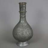 Vase - indopersisch, Kupfer versilbert / verzinnt?, birnförmige - фото 1