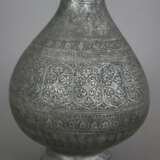 Vase - indopersisch, Kupfer versilbert / verzinnt?, birnförmige - фото 7