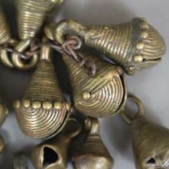 Konvolut Glöckchen für Tierschmuck - Indien, (Gelb-)Bronze, 24
