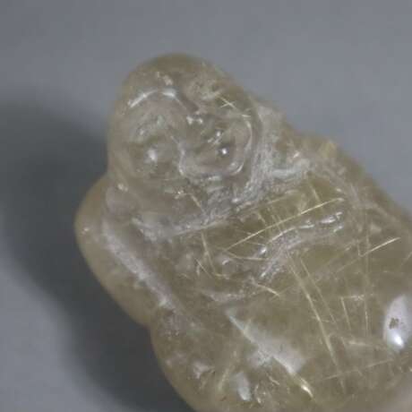 Kleine Budai-Figur aus Bergkristall - China, 3 x 6 cm, Gewicht - photo 2