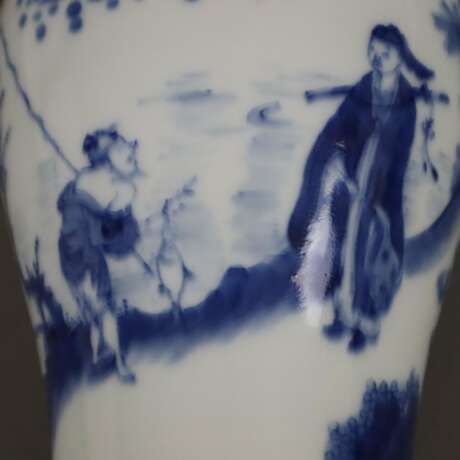 Blau-weiße Vase - China, frühe Qing-Dynastie, Porzellan, Balust - Foto 4