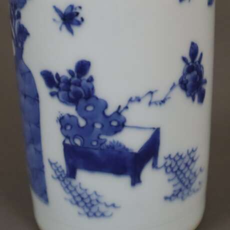 Blau-weißer Pinselhalter - China, frühe Qing-Dynastie, Porzella - Foto 6