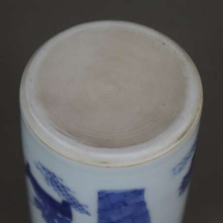 Blau-weißer Pinselhalter - China, frühe Qing-Dynastie, Porzella - Foto 7