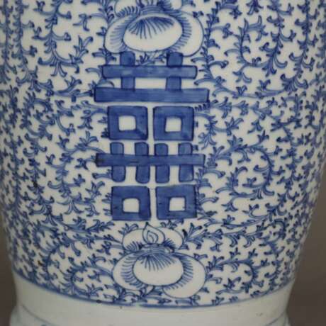 Blau-weiße Bodenvase - China, späte Qing-Dynastie, Tongzhi 1862 - Foto 11
