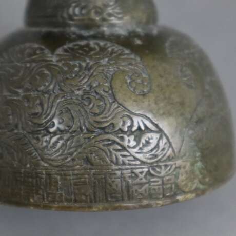 Räuchergefäß - China, Bronze, halbkugeliger Räucherkorpus mit s - photo 11