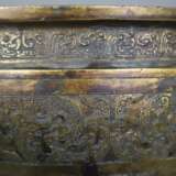 Räucherschale mit Deckel - China, Bronze mit Resten der Vergold - photo 2