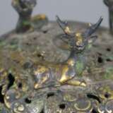 Räucherschale mit Deckel - China, Bronze mit Resten der Vergold - Foto 8