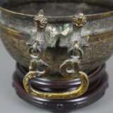 Räucherschale mit Deckel - China, Bronze mit Resten der Vergold - Foto 13