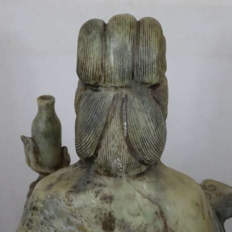 Große Steinskulptur “Guanyin mit Ruyi-Zepter und der Vase des L - Foto 4