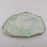 Ausgefallene Jadeplakette - China, grünliche, gewölkte Jade, fe - Foto 5