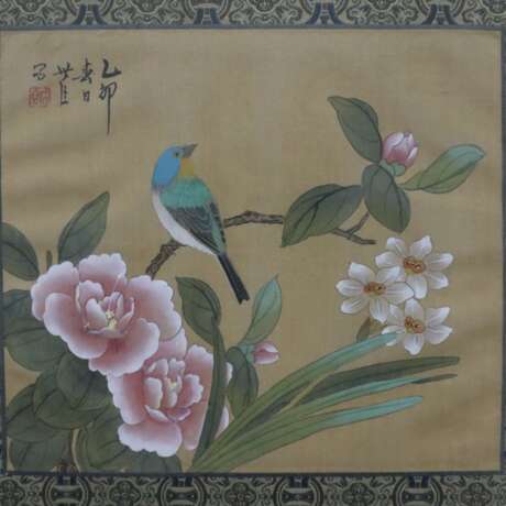 Konvolut chinesische Seidenmalereien - 5 Stück, China, 20.Jh., - photo 2