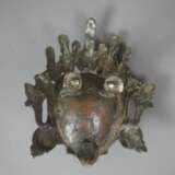 Mahakala-Räuchergefäß - Bronzeguss, auf drei Standfüßen auflieg - Foto 5